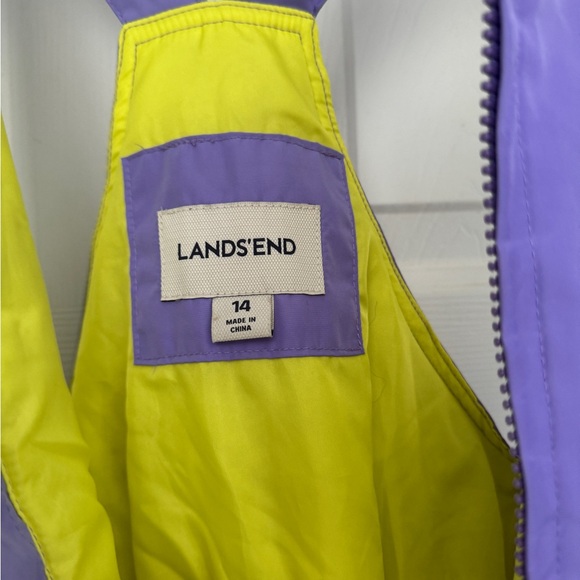 LANDSEND Youth Size 14 Snow Bibs. Color- Purple, Inseam 27 inches. Gently used - Picture 8 of 8